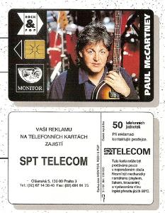 Paul McCartney - telefonní karta ČR