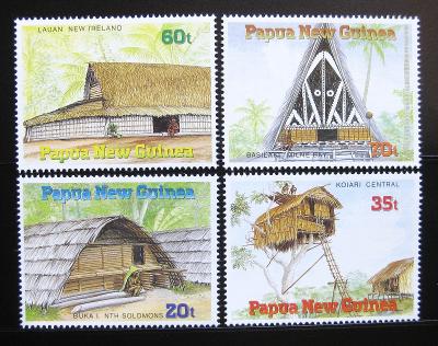 Papua Nová Guinea 1989 Obydlí Mi# 593-96 SLEVA
