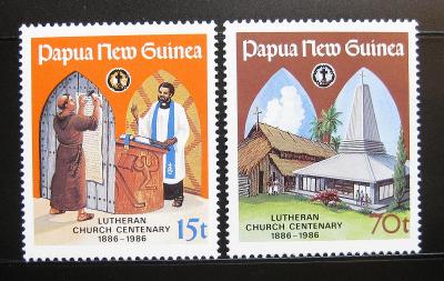 Papua Nová G. 1986 Luter. kostel Mi# 529-30 0469