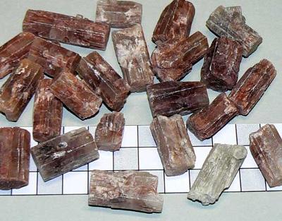 Hrst aragonitu, jednotlivé krystaly 35g