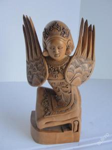 Budha, vyřezávaná socha-Bali, teakové dřevo!.