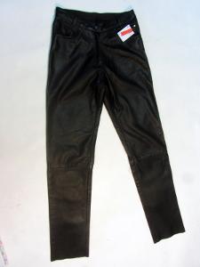 Kožené dámské kalhoty - obvod pasu: 72 cm,  SAFE
