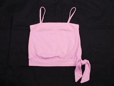 Dívčí tričko na ramínka, růžové, vel.134-140