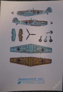Vystřihovánky mini - Pohlednice - Messerschmitt Bf
