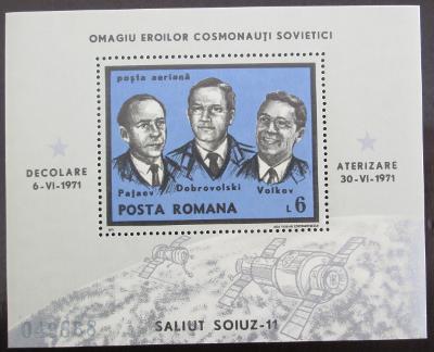 Rumunsko 1971 Kosmonauti Mi# Block 85 Kat 8€ 0669