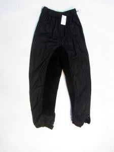 Textilní kalhoty s koženými prvky vel. 164
