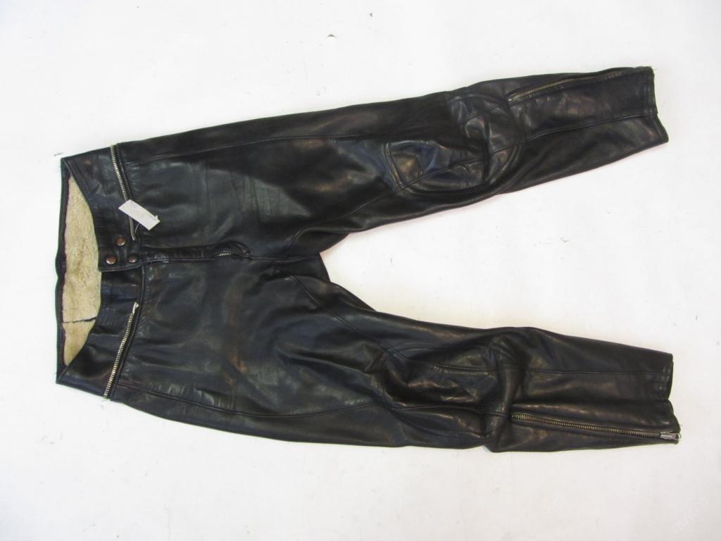 Kožené kalhoty -  obvod pasu: 78cm - 6145 - Náhradní díly a příslušenství pro motocykly