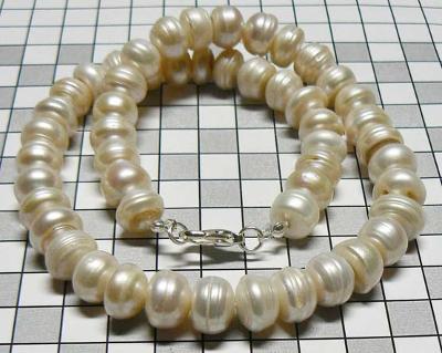 Náhrdelník 45cm perly přírodně nepravidelné 10-12