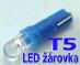 LED žiarovka T5 modrá do palub.dosky konkávna - Osvetlenie pre osobné vozidlá