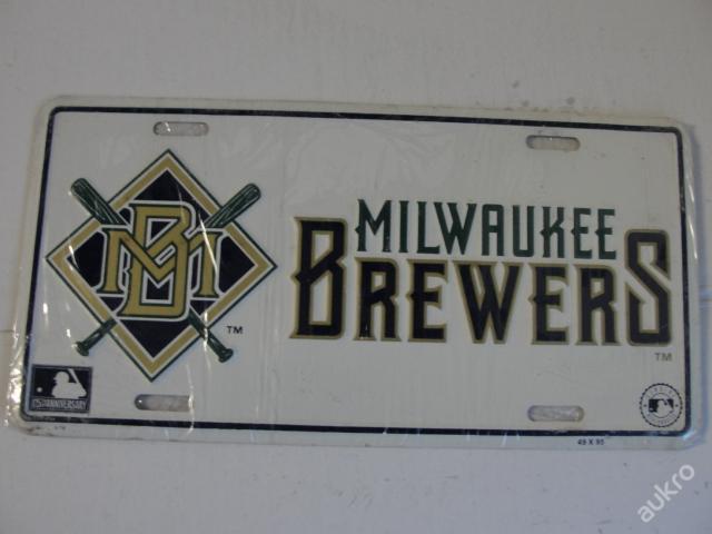 Plechová cedule USA, Milwaukee Brewers - Sběratelství