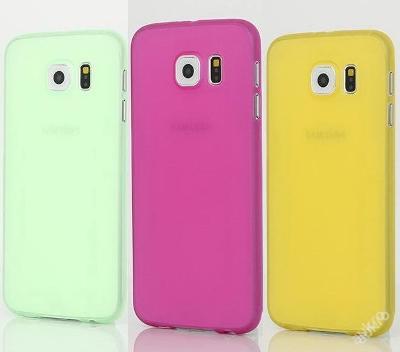 Zadní kryt Samsung S6 -žlutý-zelený-růžový- 0,3 mm