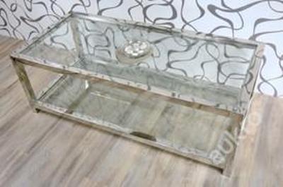 Konferenční stolek sklo/ kov, design (9686A)