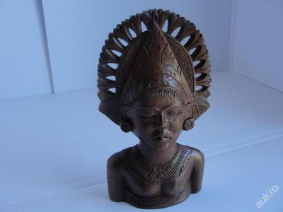 Budha, vyřezávaná socha-Bali, teakové dřevo!..