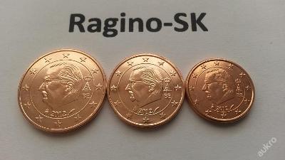 Belgie 2012 - Sada 1+2+5 Cent UNC