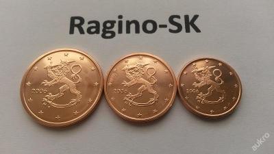 Finsko 2006 - Sada 1+2+5 Cent UNC