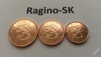 Finsko 2010 - Sada 1+2+5 Cent UNC
