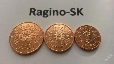 Rakousko 2003 - Sada 1+2+5 Cent UNC