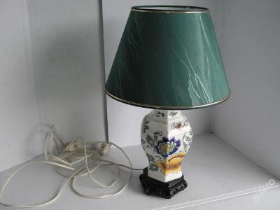 Starší, stolní, porcelánová lampa, lampička Delft