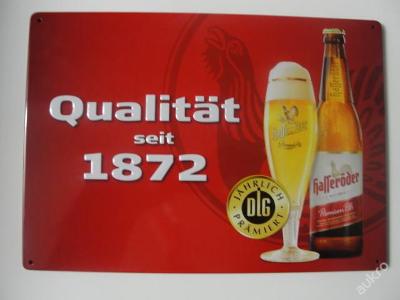 Plechová reklamní cedule - pivo Hasseroder 1872