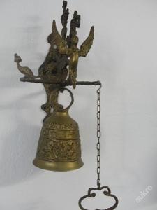 Mosazný, masivní starý, závěsný zvon,zvonice č.20