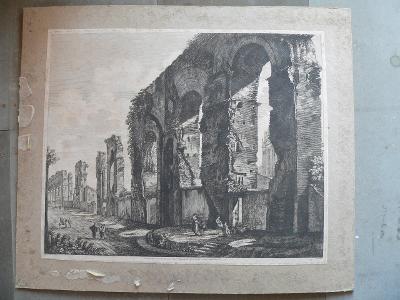 mědirytina roku 1823 luigi Rossini / ROMA  55 x 45