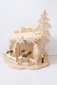 vánoční dřevěný betlem dřevořezba č.701040