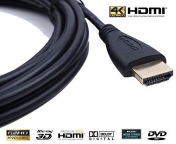 HDMI KABEL - 1m, v1.4, FULL HD, 3D, 4K - AKCE !