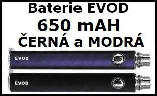 Batéria EVOD 650mAh 2 farby, nastaviteľné napätie