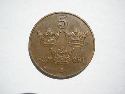 Švédsko 5 Öre 1934