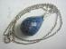 Strieborná retiazka krásnym prívesom 105 modrý zafí - Starožitné šperky