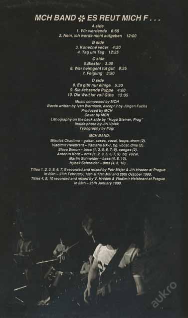 vinyl 2LPs MCH BAND- Es Reut Mich,1990,TOP, Chadima alternativa RARE !