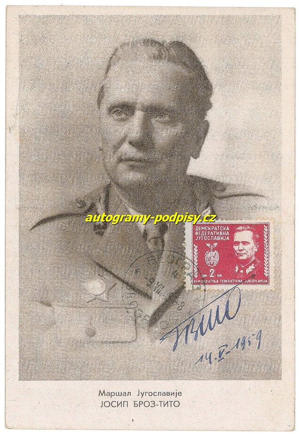 Jozip Broz Tito - reprint/kopie, foto 13x18 cm - Ostatní sběratelské předměty
