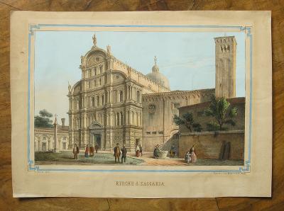 Benátky 1858 - Kolorovaná litografie – (E725)