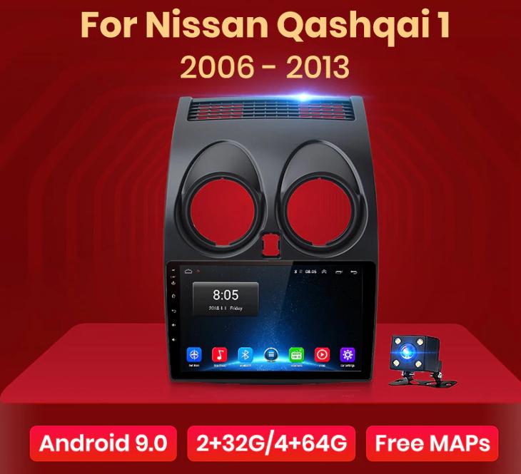 ✅ Autorádio NISSAN QASHQAI 2006-2013, ANDROID 10.0, WIFI, GPS, KAMERA