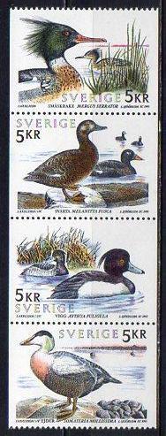 Švédsko-Vodní ptactvo 1993**  Mi.1789-92 / 5 €