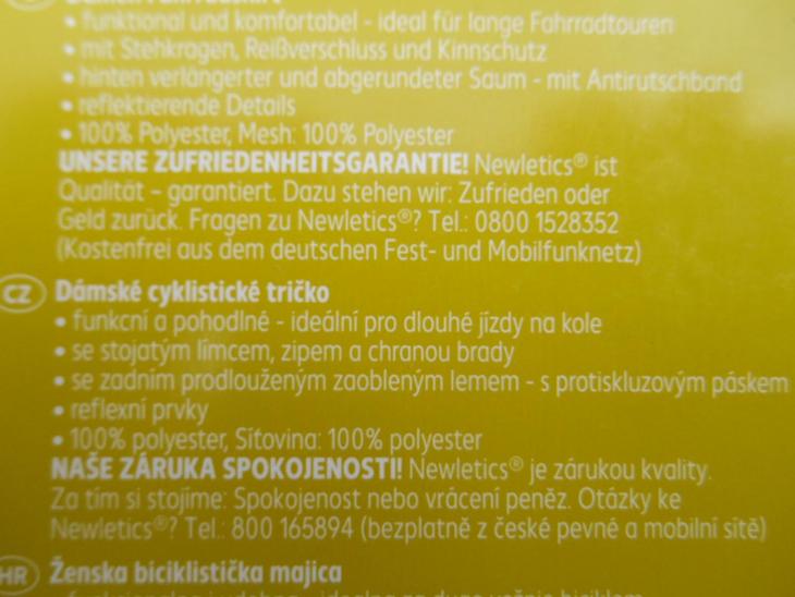 Nové dámské cyklotriko vel. "S" 36/38