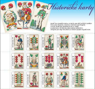 VZ 15 vlastních známek Historické karty (15 známek vcelku)