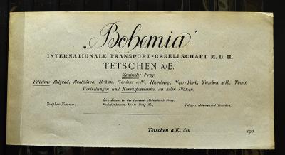 ITG "BOHEMIA" drážní jízdenka 1930 SUDETENLAND/FN-076