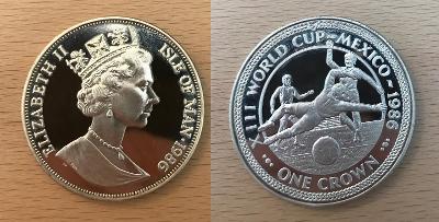 1 Crown XIII World Cup Mexico 1986 (Isle of Man)