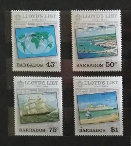Barbados 1984 - komplet, výročí novin Lloyd's List 3,5£