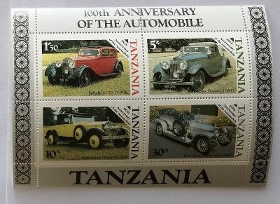 Tanzanie 1986 - svěží aršík, veterány, auta