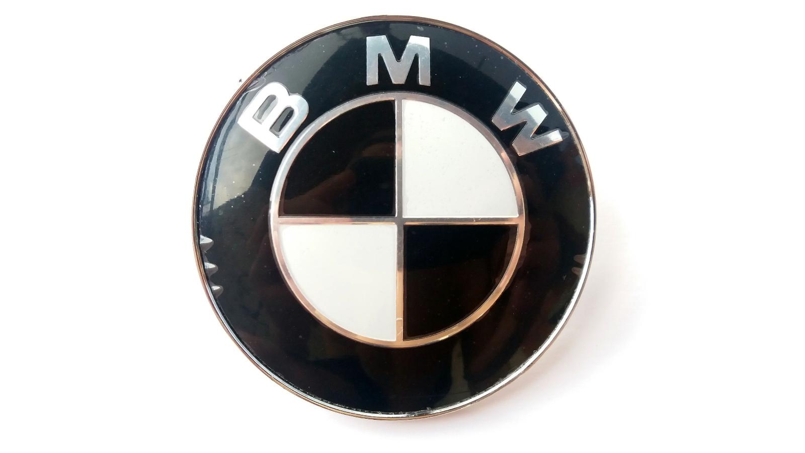 BMW predný aj zadný znak čiernobiely 82mm - Auto-moto