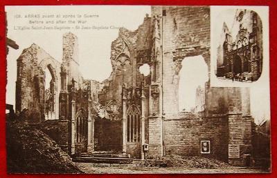 Stará pohlednice Arras válka - okolo roku 1900 - Francie