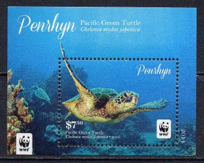 Penrhyn-Kareta obrovská japonská WWF 2014** Bl. / 13 €