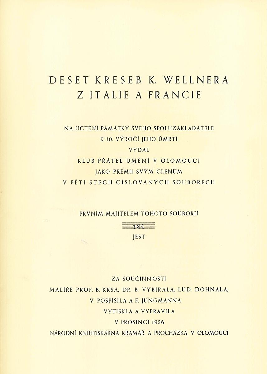 Karel Wellner - 10 ks z Francie a Itálie ☻ - Umění