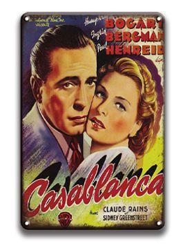 Casablanca - dekorační retro kovová cedule