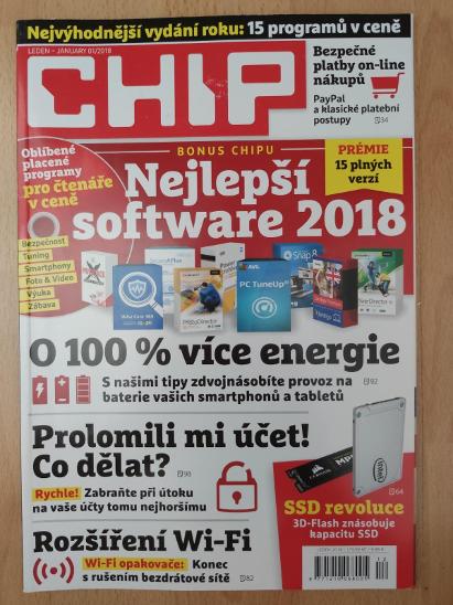 ČASOPIS CHIP - 1/2018 BEZ DVD! - Knihy a časopisy