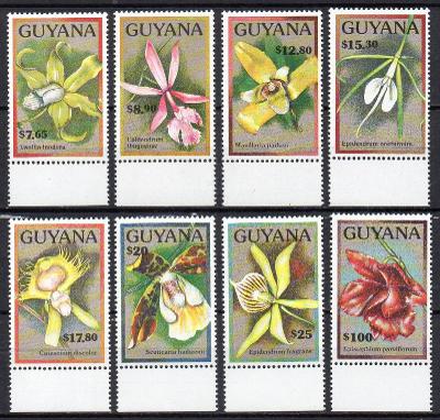 Guyana-Orchideje 1990**Mi.3298-305+4xTL 3306-369+Bl.111-113/106 € viz*