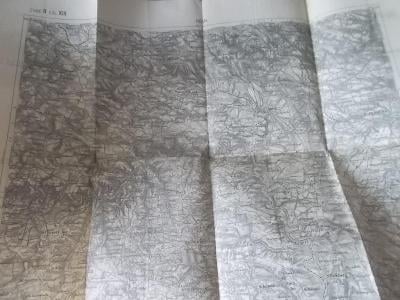 Vojenská mapa v němčině Horn Maissau 1880 Zone 11 col XII