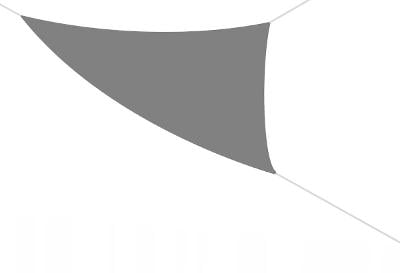 Sluneční plachta trojúhelník 3,6x3,6x3,6m stínění šedé 0051